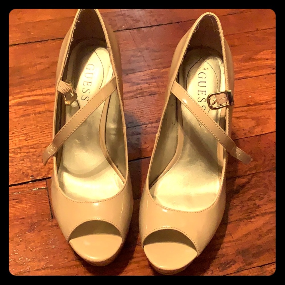 Guess Nude Wedged Heels